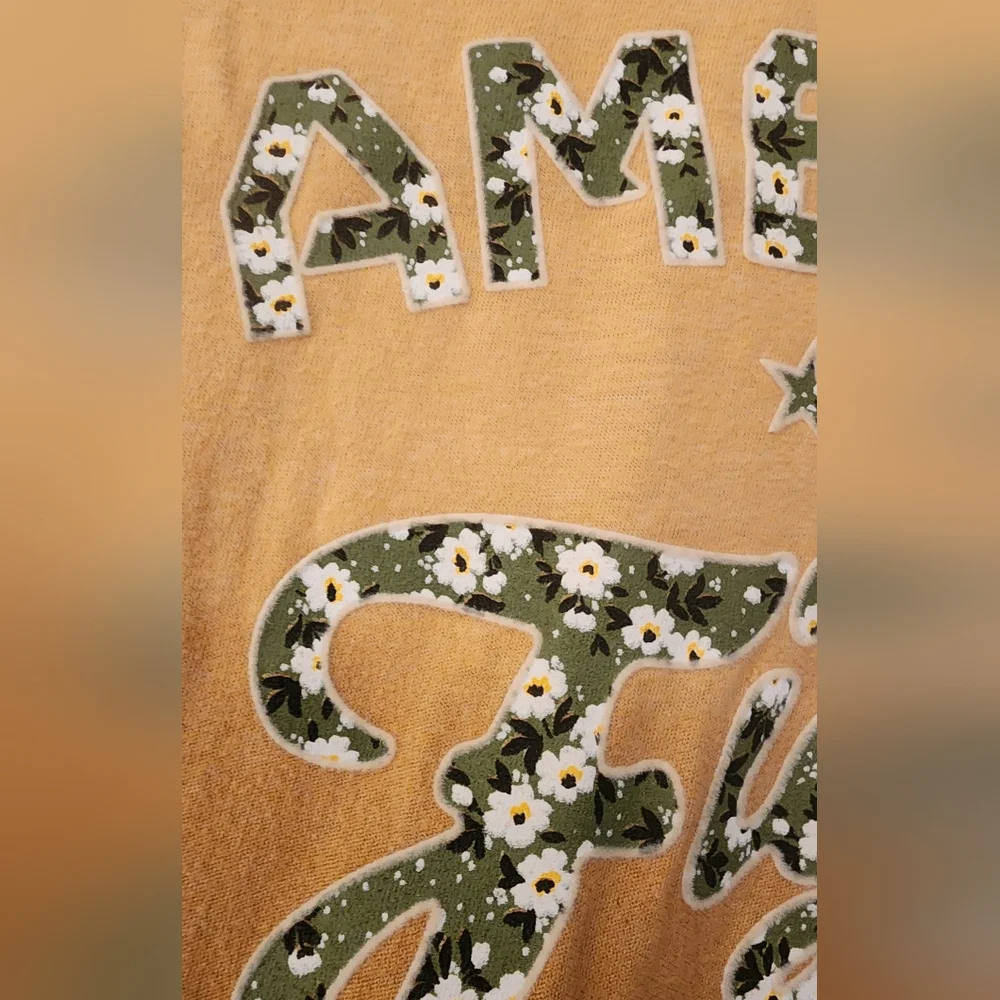 American Fighter Dailey Gold/Brown Floral Graphic Short Sleeve Tee In XS - Picture 6 of 11